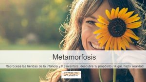 Metamorfosis: (2ª parte del programa Resiliencia y Felicidad)